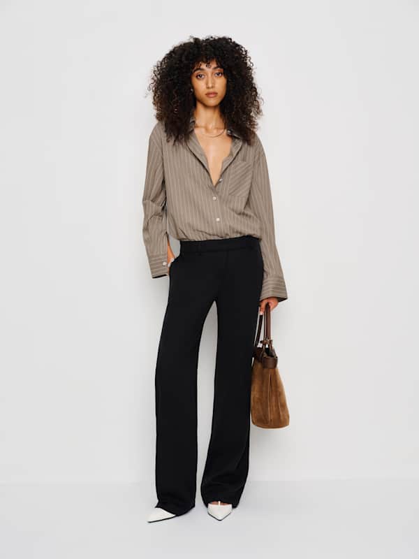 Will Oversized Shirt - Mushroom Stripe